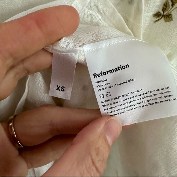 Reformation Indio Floral Dress Linen - Picture 5 of 7